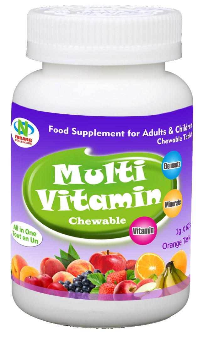 Fukang A12 Multivitamin Food Supplement For Children (Chewable With A Fruit Taste)