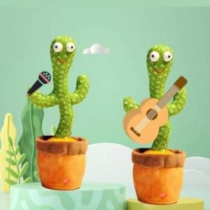 Dancing Cactus Talking Toy, Cactus Plush Toy, Singing & Wriggle & Recording Repeating Funny Education Toys for Babies Children Playing (Cactus Toy)