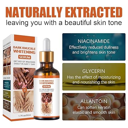 Skin Whitening Oil,dark Knuckle Whitening Serum, Strong Whitening Serum Removing Dark Knuckle Finger Elbow and Knee (1 Bottle) - Image 6