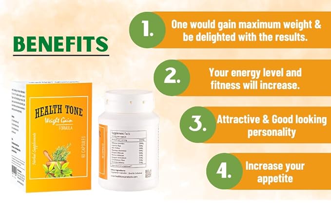 Health Tone Weight Gain Capsules ( 90 caps) : A Natural Solution for Healthy Weight Gain - Image 5