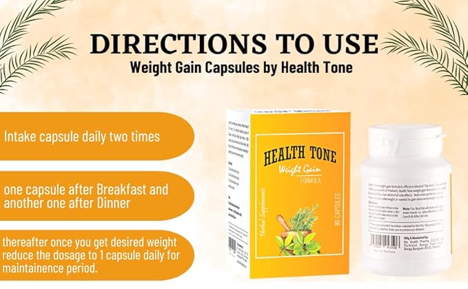 Health Tone Weight Gain Capsules ( 90 caps) : A Natural Solution for Healthy Weight Gain - Image 4