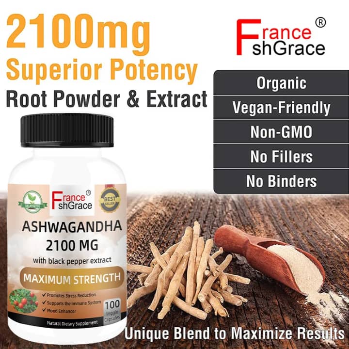 Ashwagandha 2100MG Maximum Strength – Reduce Stress, Boost Energy, Enhance Hormones & Total Body Performance Naturally - Image 2